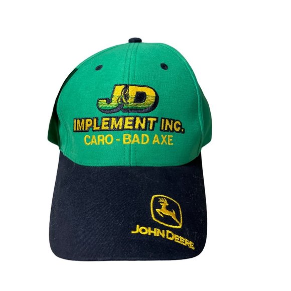 John Deere Implement Inc Baseball Cap Hat Caro Bad AXe - Picture 1 of 9